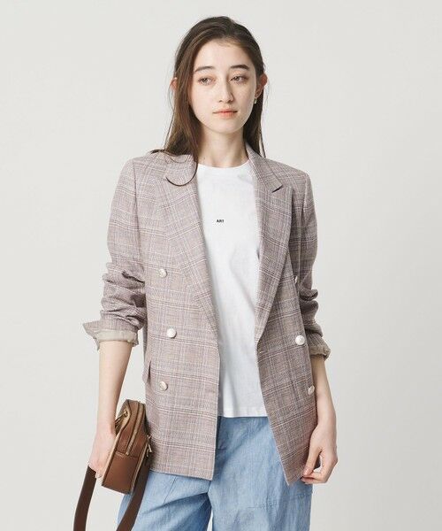 UNITED ARROWS / ユナイテッドアローズ テーラードジャケット | 6ボタン リネン ブレザー ジャケット | 詳細28