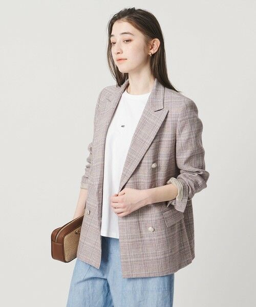 UNITED ARROWS / ユナイテッドアローズ テーラードジャケット | 6ボタン リネン ブレザー ジャケット | 詳細29