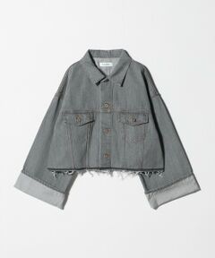 UNITED ARROWS / ユナイテッドアローズ Gジャン・デニムジャケット | ＜SACRA＞ボリュームスリーブ デニムジャケット GRAY