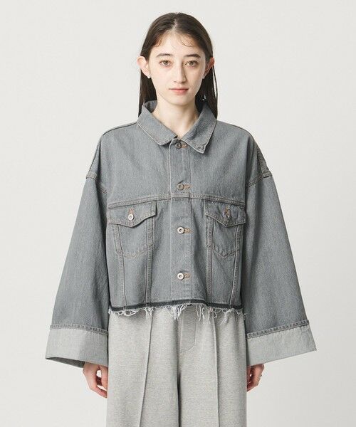 UNITED ARROWS / ユナイテッドアローズ Gジャン・デニムジャケット | ＜SACRA＞ボリュームスリーブ デニムジャケット GRAY | 詳細4