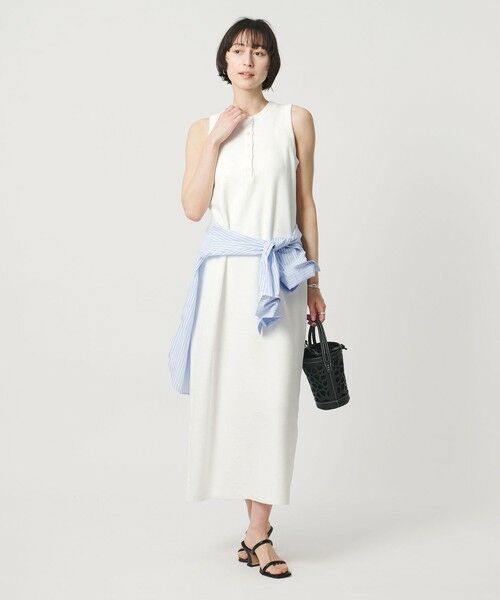 UNITED ARROWS / ユナイテッドアローズ ミニ丈・ひざ丈ワンピース | ＜SACRA＞ヘンリーネック ノースリーブ ワンピース | 詳細2