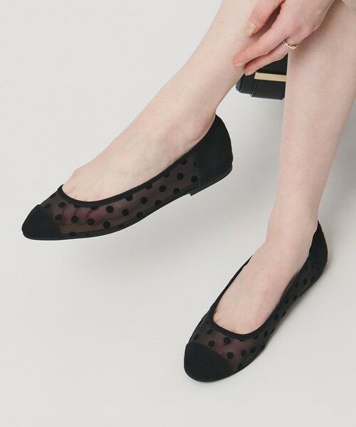 UNITED ARROWS / ユナイテッドアローズ フラットシューズ | ドット バレエシューズ（BLACK）