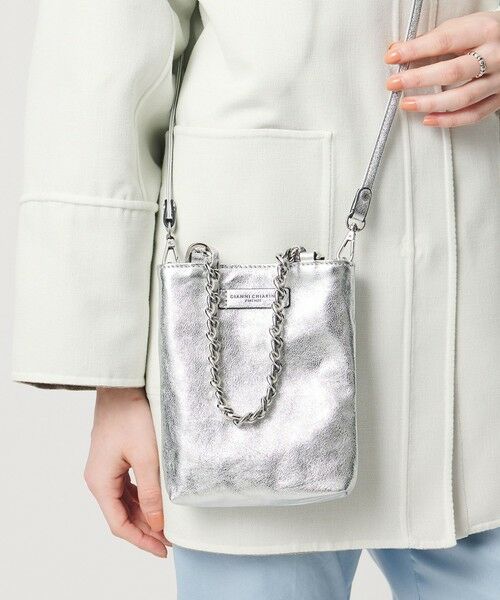 UNITED ARROWS / ユナイテッドアローズ ハンドバッグ | ＜GIANNI CHIARINI＞CAMILLA MET バッグ（SILVER）