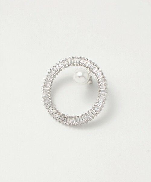 UNITED ARROWS / ユナイテッドアローズ ピアス・イヤリング | サークルパヴェ＆イミテーションパール ピアス | 詳細1