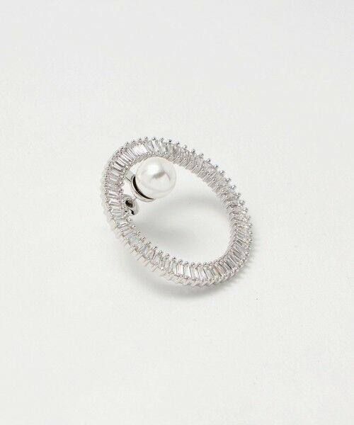 UNITED ARROWS / ユナイテッドアローズ ピアス・イヤリング | サークルパヴェ＆イミテーションパール ピアス | 詳細2