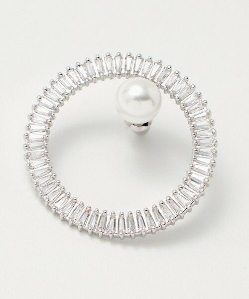 UNITED ARROWS / ユナイテッドアローズ ピアス・イヤリング | サークルパヴェ＆イミテーションパール ピアス | 詳細4