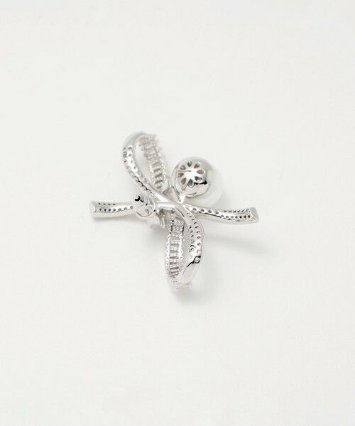 UNITED ARROWS / ユナイテッドアローズ ピアス・イヤリング | リボンパヴェ＆イミテーションパール ピアス | 詳細3