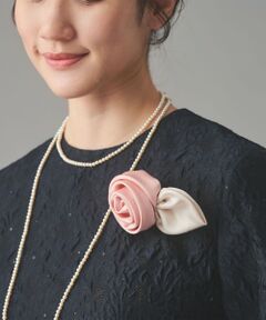 UNITED ARROWS / ユナイテッドアローズ ブローチ・コサージュ | サテン ローズ コサージュ
