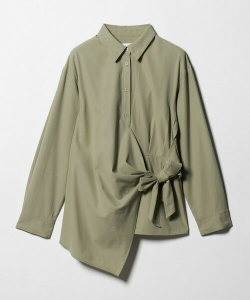 UNITED ARROWS / ユナイテッドアローズ シャツ・ブラウス | ドレープ ギャザー シャツ ‐ウォッシャブル‐（OLIVE）