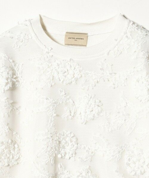 UNITED ARROWS / ユナイテッドアローズ ニット・セーター | エンブロイダリーフラワー メッシュ ニット | 詳細4
