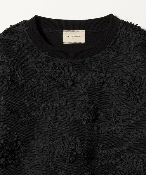 UNITED ARROWS / ユナイテッドアローズ ニット・セーター | エンブロイダリーフラワー メッシュ ニット | 詳細13