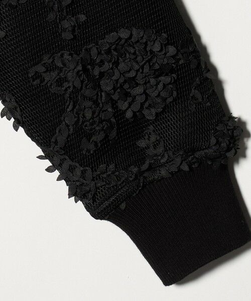 UNITED ARROWS / ユナイテッドアローズ ニット・セーター | エンブロイダリーフラワー メッシュ ニット | 詳細14