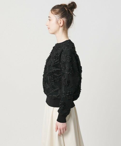 UNITED ARROWS / ユナイテッドアローズ ニット・セーター | エンブロイダリーフラワー メッシュ ニット | 詳細9