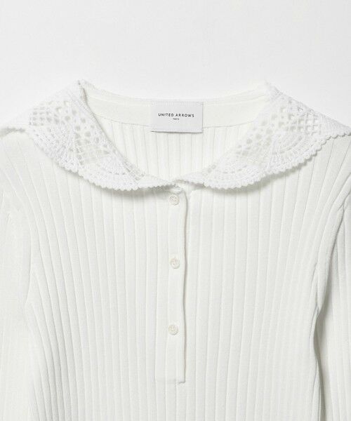 UNITED ARROWS / ユナイテッドアローズ ニット・セーター | セーラー エンブロイダリー リブニット ‐ウォッシャブル‐ | 詳細9