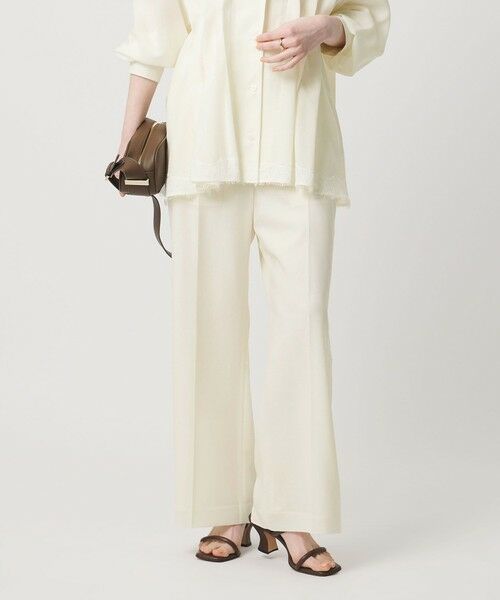 UNITED ARROWS / ユナイテッドアローズ スラックス・ドレスパンツ | レース コンビ ストレートパンツ | 詳細1