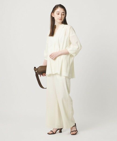 UNITED ARROWS / ユナイテッドアローズ スラックス・ドレスパンツ | レース コンビ ストレートパンツ | 詳細2