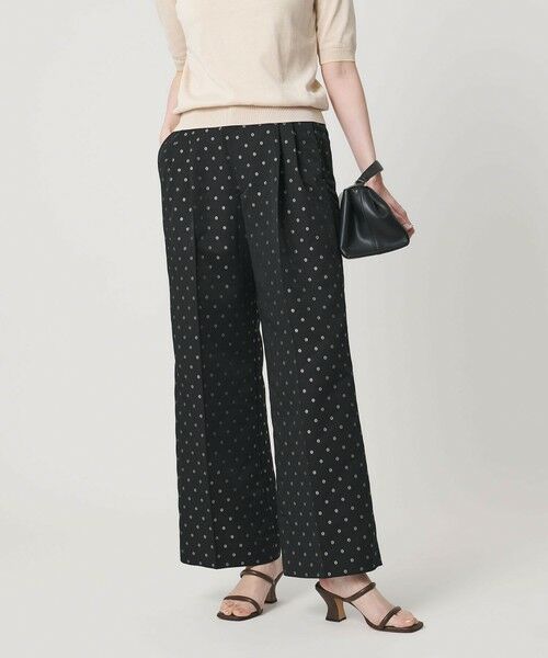 UNITED ARROWS / ユナイテッドアローズ その他パンツ | フラワー ジャガード 2タック ワイドパンツ ‐ウォッシャブル‐ | 詳細1