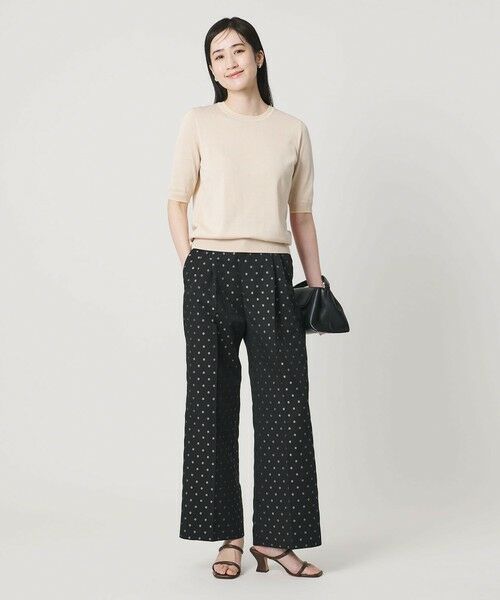 UNITED ARROWS / ユナイテッドアローズ その他パンツ | フラワー ジャガード 2タック ワイドパンツ ‐ウォッシャブル‐ | 詳細2