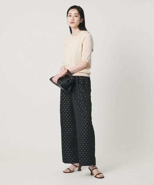 UNITED ARROWS / ユナイテッドアローズ その他パンツ | フラワー ジャガード 2タック ワイドパンツ ‐ウォッシャブル‐ | 詳細3