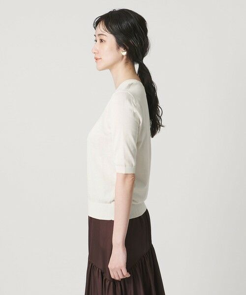 UNITED ARROWS / ユナイテッドアローズ ニット・セーター | 18G ハーフスリーブ クルーネックニット ‐ウォッシャブル‐ | 詳細6