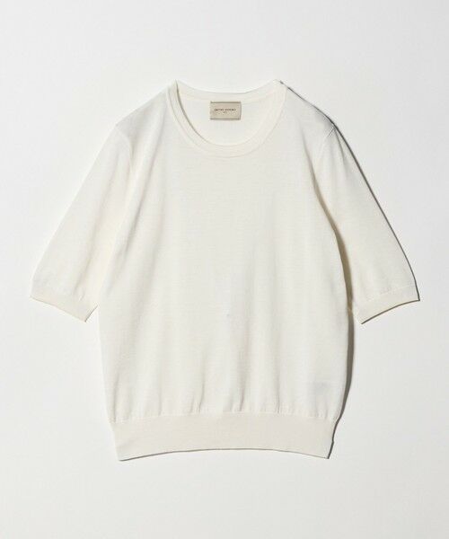 UNITED ARROWS / ユナイテッドアローズ ニット・セーター | 18G ハーフスリーブ クルーネックニット ‐ウォッシャブル‐ | 詳細8