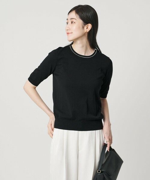 UNITED ARROWS / ユナイテッドアローズ ニット・セーター | 18G ハーフスリーブ クルーネックニット ‐ウォッシャブル‐ | 詳細11