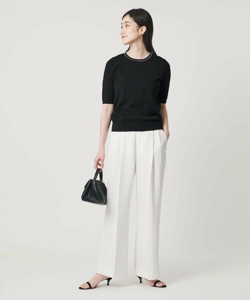 UNITED ARROWS / ユナイテッドアローズ ニット・セーター | 18G ハーフスリーブ クルーネックニット ‐ウォッシャブル‐ | 詳細12