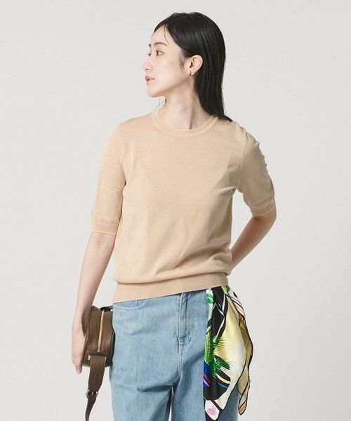 UNITED ARROWS / ユナイテッドアローズ ニット・セーター | 18G ハーフスリーブ クルーネックニット ‐ウォッシャブル‐ | 詳細14