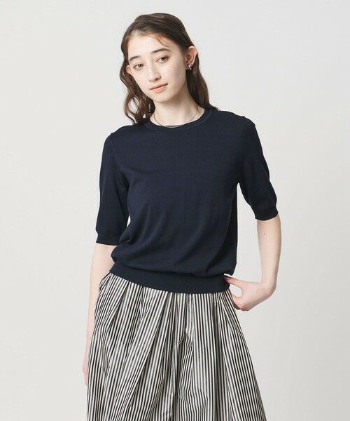 UNITED ARROWS / ユナイテッドアローズ ニット・セーター | 18G ハーフスリーブ クルーネックニット ‐ウォッシャブル‐ | 詳細24