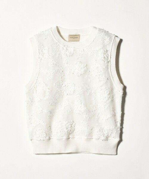UNITED ARROWS / ユナイテッドアローズ ベスト | エンブロイダリーフラワー メッシュ ベスト | 詳細4