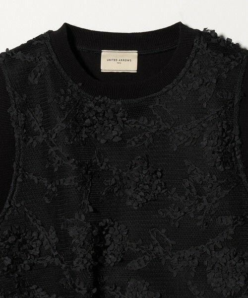 UNITED ARROWS / ユナイテッドアローズ ベスト | エンブロイダリーフラワー メッシュ ベスト | 詳細15