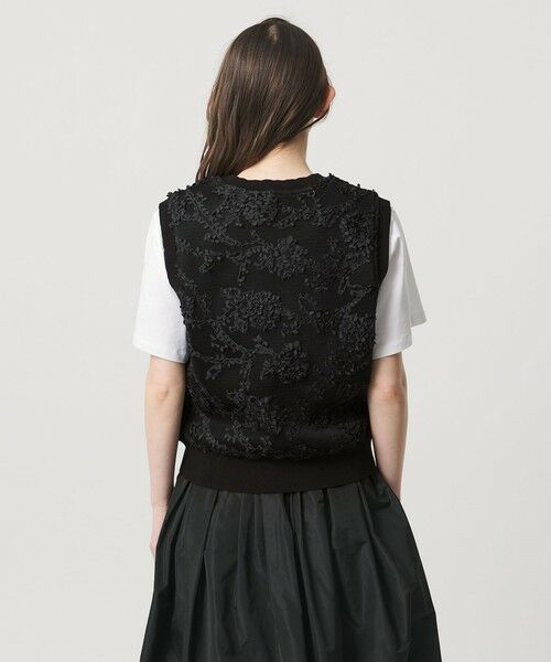 UNITED ARROWS / ユナイテッドアローズ ベスト | エンブロイダリーフラワー メッシュ ベスト | 詳細12