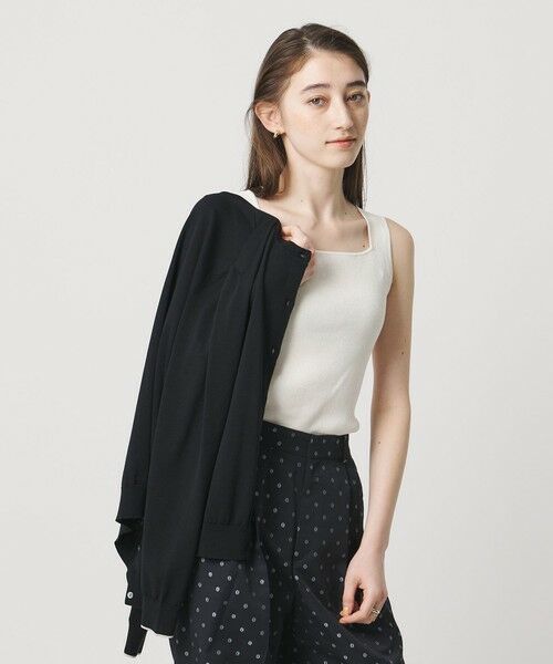 UNITED ARROWS / ユナイテッドアローズ タンクトップ | リブ スクエア キャミソールニット ‐ウォッシャブル‐ | 詳細1