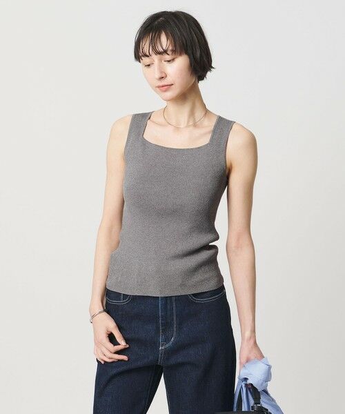 UNITED ARROWS / ユナイテッドアローズ タンクトップ | リブ スクエア キャミソールニット ‐ウォッシャブル‐ | 詳細9