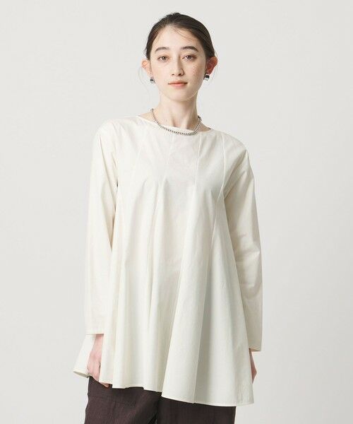 UNITED ARROWS / ユナイテッドアローズ シャツ・ブラウス | バイアス フレア チュニック ブラウス ‐ウォッシャブル‐ | 詳細1