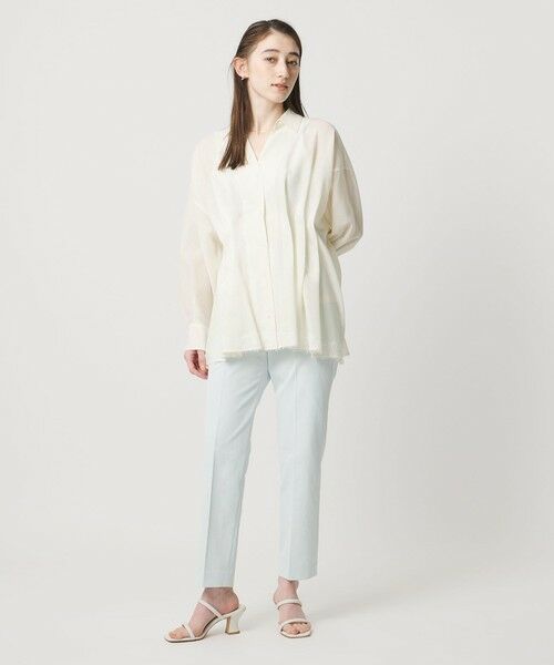 UNITED ARROWS / ユナイテッドアローズ シャツ・ブラウス | レースコンビ スキッパー ブラウス | 詳細1