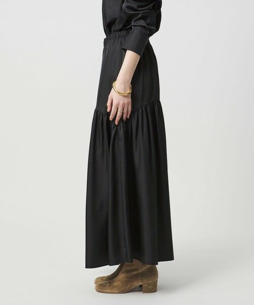 UNITED ARROWS / ユナイテッドアローズ ロング・マキシ丈スカート | シルクライク ティアード スカート | 詳細9