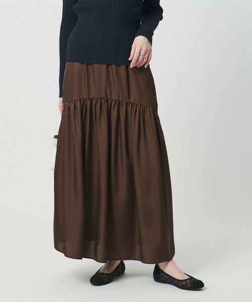 UNITED ARROWS / ユナイテッドアローズ ロング・マキシ丈スカート | シルクライク ティアード スカート | 詳細21