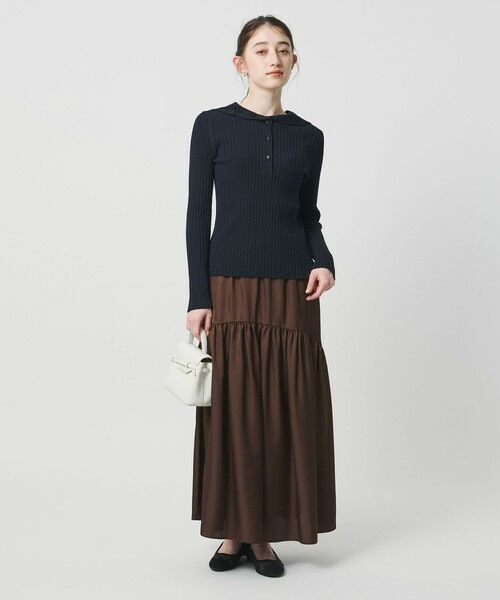 UNITED ARROWS / ユナイテッドアローズ ロング・マキシ丈スカート | シルクライク ティアード スカート | 詳細22