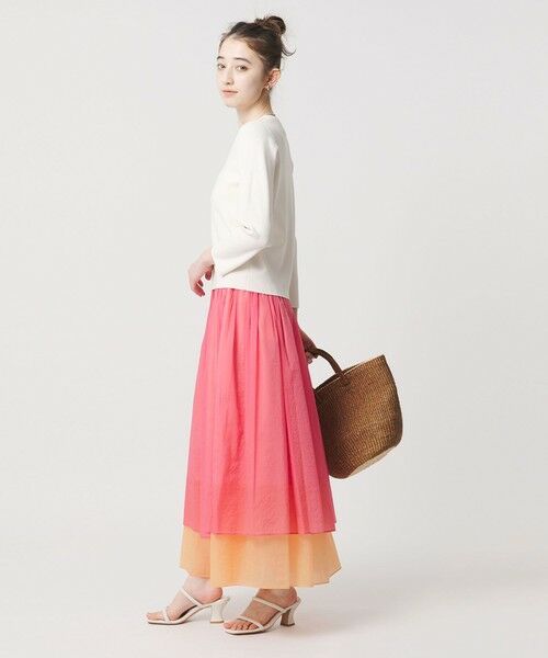 UNITED ARROWS / ユナイテッドアローズ ロング・マキシ丈スカート | シアー バイカラー スカート ‐ウォッシャブル‐ | 詳細2