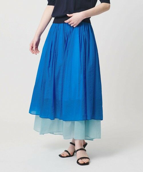 UNITED ARROWS / ユナイテッドアローズ ロング・マキシ丈スカート | シアー バイカラー スカート ‐ウォッシャブル‐ | 詳細7