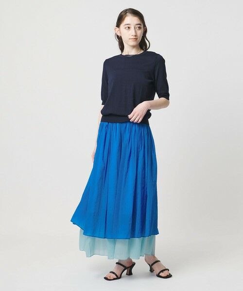 UNITED ARROWS / ユナイテッドアローズ ロング・マキシ丈スカート | シアー バイカラー スカート ‐ウォッシャブル‐ | 詳細8