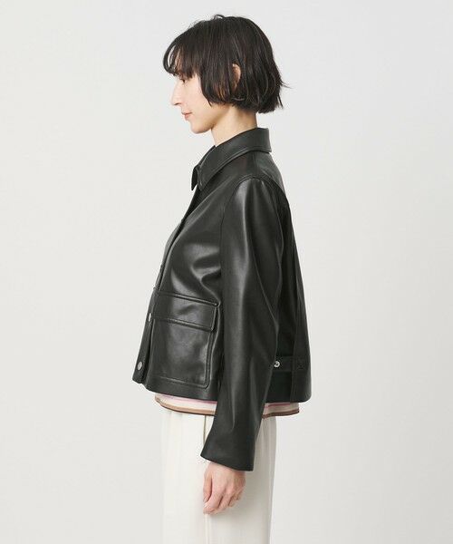 UNITED ARROWS / ユナイテッドアローズ ブルゾン | レザーライク ショートブルゾン | 詳細18