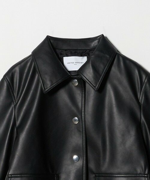 UNITED ARROWS / ユナイテッドアローズ ブルゾン | レザーライク ショートブルゾン | 詳細21