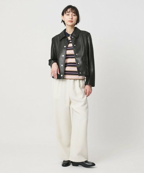 UNITED ARROWS / ユナイテッドアローズ ブルゾン | レザーライク ショートブルゾン | 詳細14