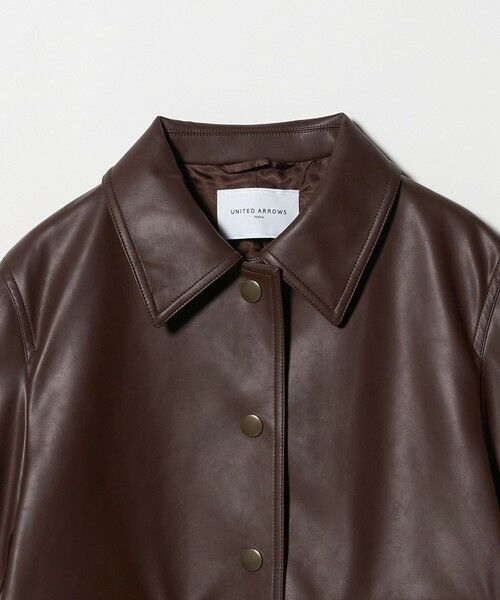 UNITED ARROWS / ユナイテッドアローズ ブルゾン | レザーライク ショートブルゾン | 詳細28