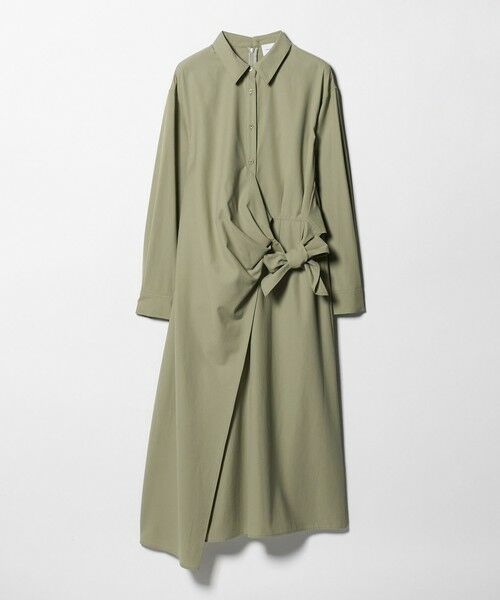 UNITED ARROWS / ユナイテッドアローズ ロング・マキシ丈ワンピース | ドレープ ギャザー ワンピース ‐ウォッシャブル‐（OLIVE）