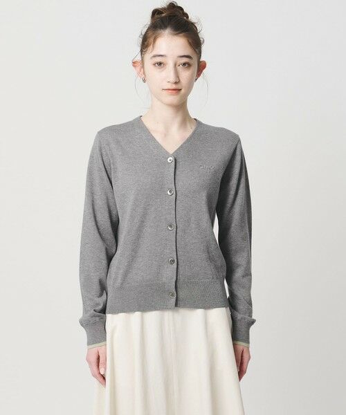 UNITED ARROWS / ユナイテッドアローズ カーディガン・ボレロ | エンブロイダリー バイカラー カーディガン ‐ウォッシャブル‐ | 詳細3