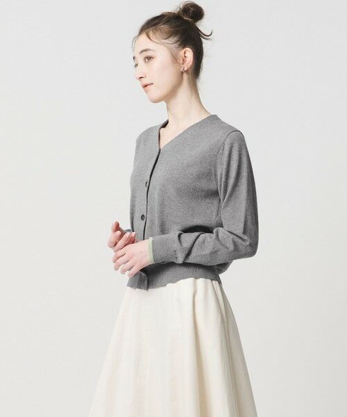 UNITED ARROWS / ユナイテッドアローズ カーディガン・ボレロ | エンブロイダリー バイカラー カーディガン ‐ウォッシャブル‐ | 詳細1