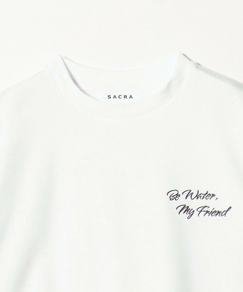 UNITED ARROWS / ユナイテッドアローズ Tシャツ | <SACRA>ハーフスリーブ クロップド メッセージ Tシャツ | 詳細5